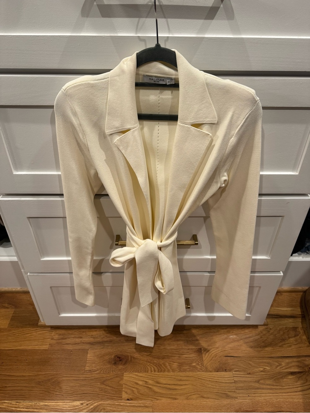 MM Lafleur Cream Tie-Waist Cardigan